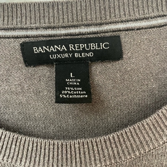 Banana republic Silk/Cashmere/Cotton blend sweater men’s size L - Picture 2 of 3